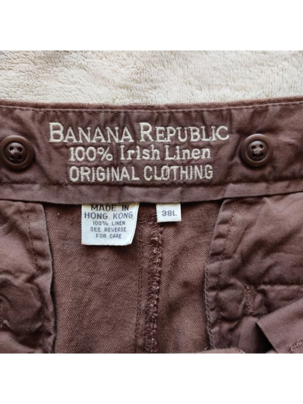 Deadstock 90s vintage 100% Irish Linen Banana Republic pants